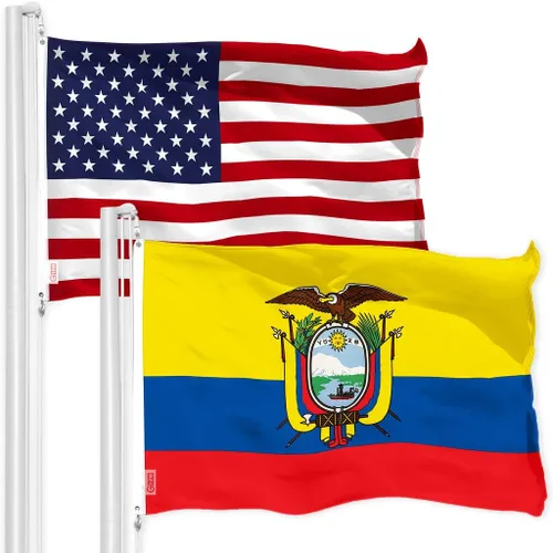 Miniatura 16 de Banderas colombianas de Estados Unidos y Colombia 3x5 FT Combo Impreso Poliéster 150D por G128 Estados Unidos + Colombia