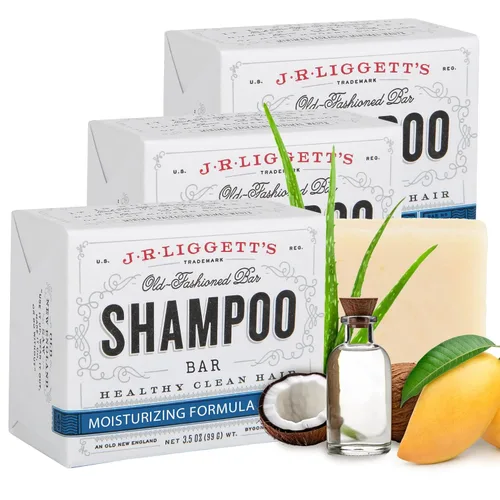 Miniatura 10 de J·R·LIGGETT'S Barra de champú – Fórmula de árbol de té, barra de champú sólida totalmente natural para cabello con aceite de coco y aceite