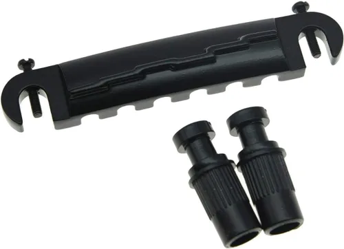 Dopro Cordal de puente envolvente de guitarra eléctrica negra para Les Paul LP Junior Negro