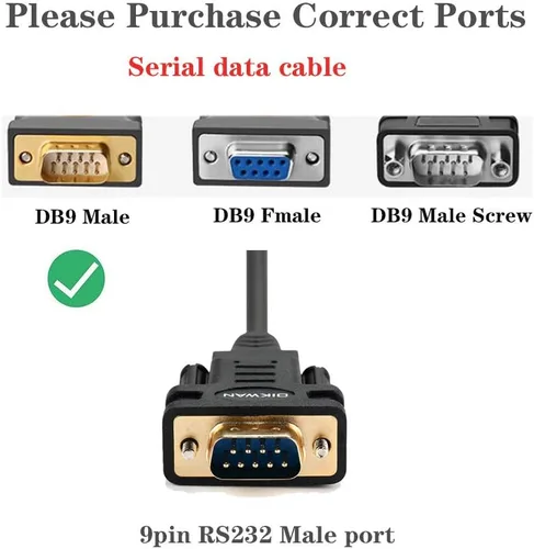 Miniatura 7 de Cable USB a RS232 Serie DB9 Macho, Pack de 2