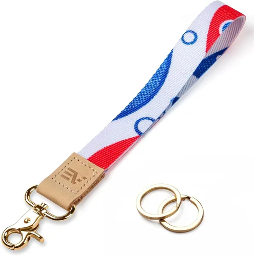 Miniatura 27 de EcoVision - Llaveros lindos con correa para llaves, llavero de muñeca para mujer, correa de insignia con 2 argollas para llaves