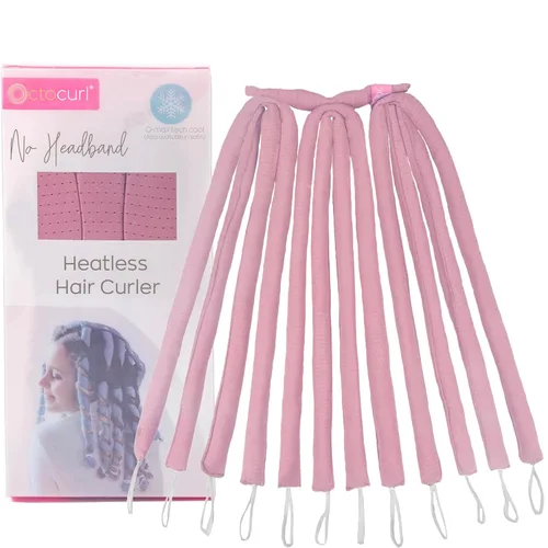 Miniatura 9 de Octocurl Rizador de pelo sin calor sin diadema, suave envoltura rizadora de pulpo para rizos nocturnos, espiral, suelto, ondas de playa, peinado sin