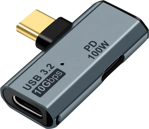 Adaptador USB C OTG, carga PD tipo C de 100 W a divisor USB C dual para iPhone 15 Pro Max, Google TV Chromecast 2020, MacBook, Samsung Galaxy