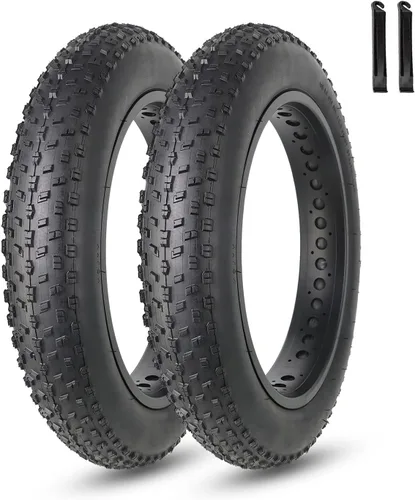 MOHEGIA Fat Bike Tire: 20x3.0/20x4.0/26x3.0/26x4.0 Inch Foldable Replacement for E-Bike and MTB On-Road and Off-Road