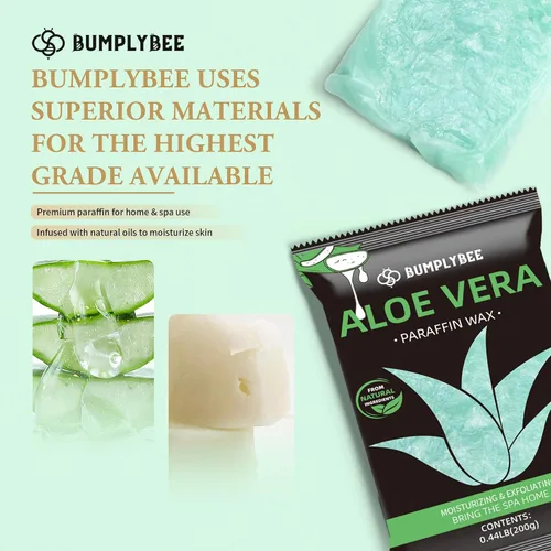Miniatura 2 de BUMPLYBEE Cera de Parafina para Manos y Pies, Paquete de 10 Recargas de Cera de Parafina con Aloe Vera para Máquina de Cera de Parafina, Baño