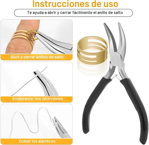 Miniatura 4 de Anezus Juego de 1200 anillos de salto para hacer joyas, oro, suministros de fabricación de joyas y reparación de collares, estilo moderno