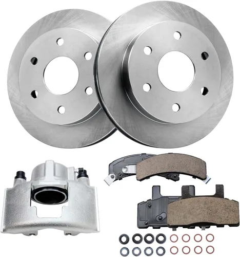 Miniatura 79 de Detroit Axle - Rotores de freno para Jeep Compass 2015-2022 Renegade 2016-2022 Fiat 500X 2016-2022, 2018, 2019, 2020, 2021. Reemplazo de rotores