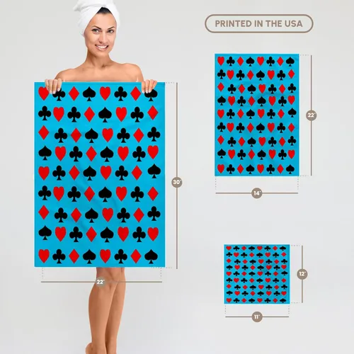 Miniatura 5 de 3dRose Playing Cards Pattern. Cool Design. Blue. Popular Image. 11x12 Wash Cloth for Face and Body