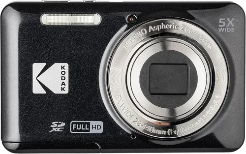 Miniatura 2 de Kodak Pixpro FZ55 Cámara digital (negro) El paquete incluye: tarjeta de memoria de 128 GB, batería recargable, cargador de batería, trípode