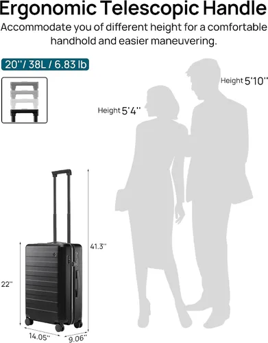 Miniatura 5 de NINETYGO EQUIPAJE para viaje, Negro