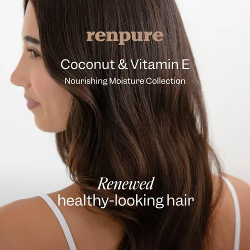 Miniatura 3 de RENPURE Acondicionador natural sin enjuague a base de plantas, vitamina E hidratante y aceite de coco, acondicionador profundo para cabello y barba