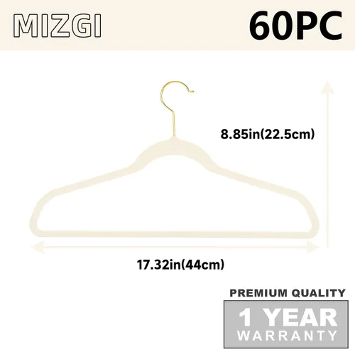Miniatura 6 de MIZGI Paquete de 30 Perchas de Terciopelo Totalmente Negras, Fieltro Flocado Premium Antideslizante para Ropa, Perchas Negras Resistentes