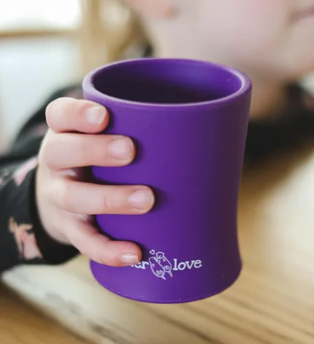 Miniatura 2 de otterlove Taza de entrenamiento de silicona para bebés y niños pequeños, aprobada por OT pediátrica, 100% silicona LFGB pura de platino, irrompible