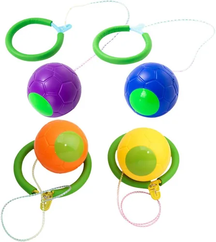 BESPORTBLE 4 bolas de salto para niños, anillo de salto de tobillo, juguete de pelota de ejercicio para niños