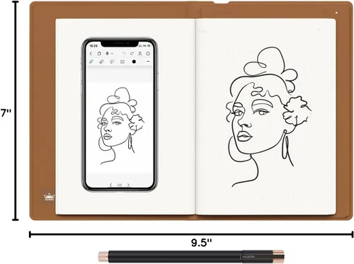 Miniatura 10 de HUION Note - Tableta de Dibujo Cuaderno Digital 2 en 1 con Lápiz sin Batería, Tableta de Papel Inalámbrica Bluetooth Almohadilla de Escritura