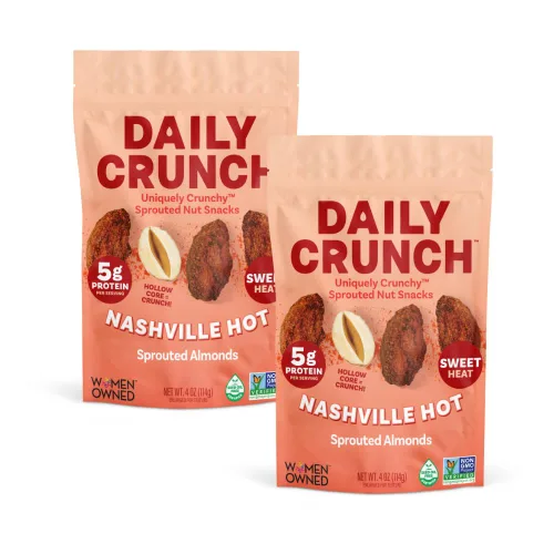Miniatura 21 de Daily Crunch Almendras germinadas y nueces deshidratadas para un crujido único, apto para dieta cetogénica, sin OMG, sin gluten, 4 onzas