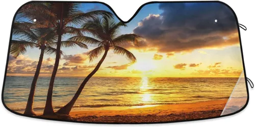 Miniatura 24 de Parasol plegable para parabrisas de automóvil, diseño de ojos rojos aterradores, contra rayos UV, parasol para mantener tu vehículo fresco