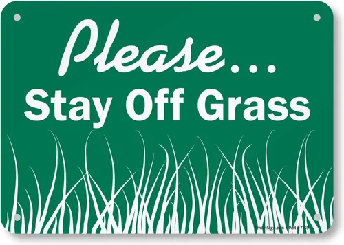 Miniatura 5 de SmartSign Letrero con texto en inglés "Please Stay Off Grass" Plástico de 10 x 14 pulgadas