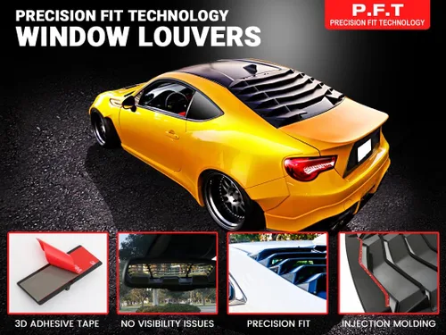 Miniatura 4 de IKON MOTORSPORTS - Rejilla para parabrisas compatible con Chevy Cruze 2016-2019, persianas para ventana trasera, parasol sin pintar, ABS negro