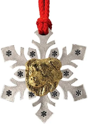 Miniatura 20 de Adorno navideño para colgar en la cabeza de collie con borde de peltre antiguo hecho a mano para decorar coronas y árboles de Navidad del hogar
