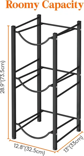 Miniatura 2 de Lifewit Soporte para jarra de agua de 5 galones, soporte para botella de agua de 3 niveles, dispensador de agua resistente con 3 ranuras para jarras