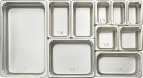 Miniatura 2 de Winco Bandeja de vapor antiatascos, 1/6 x 2 1/2 pulgadas, peso estándar, acero inoxidable