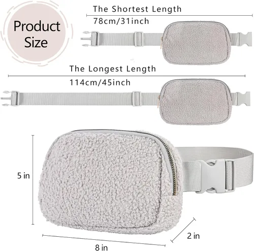 Miniatura 112 de Riñonera cruzada para mujeres y hombres, bolsa para cinturón para senderismo con correa ajustable, riñonera para correr, entrenamiento, deportes