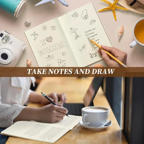 Miniatura 5 de Thenshop 30 cuadernos de papel kraft A5 en blanco, sin forro, cuadernos de bocetos de papel sin forro, cuadernos de composición 60 páginas de 8.3 x
