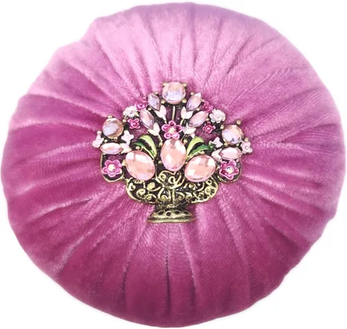 Miniatura 14 de Cojín de terciopelo con decoraciones de diamantes de imitación para costura, relleno de arena abrasiva de esmeril, hecho a mano en Estados Unidos