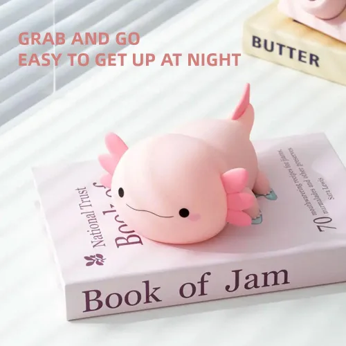 Miniatura 5 de IFTHFOUR Luz Nocturna de Axolotl – Linda Lámpara Recargable y Ajustable de Silicona, Decoración Kawaii para Habitación de Niños Niñas y Niños