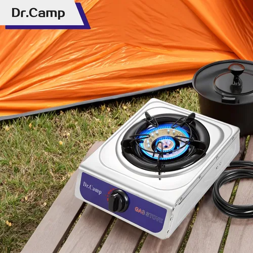Miniatura 2 de Dr.Camp 12000 BTU Estufa de Propano de Encendido Automático Único para Acampar, Jardín, Exteriores, Campamento, Senderismo, Pesca, Cocina