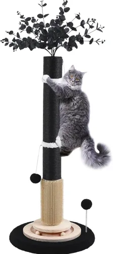 Postes rascadores para gatos de interior y adultos, poste rascador gótico de Halloween de 45 pulgadas de alto con cuerda de sisal de 3.5 pulgadas de