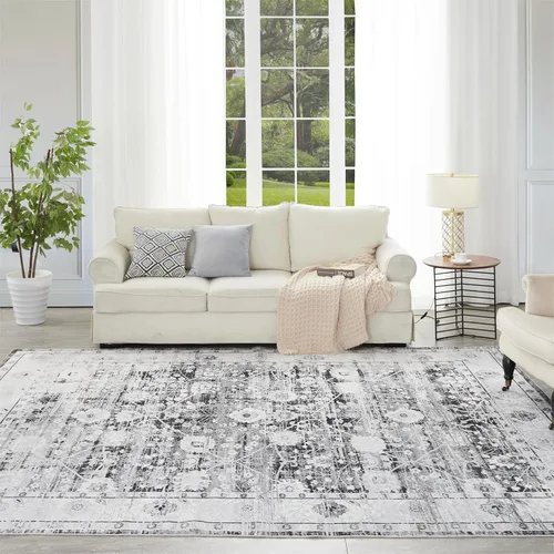 Miniatura 19 de Syalife 6x9 Alfombra Lavable para Área, Ultra Suave Antideslizante, Pila Baja, Alfombra Vintage Resistente a Manchas para Sala de Estar, Alfombra