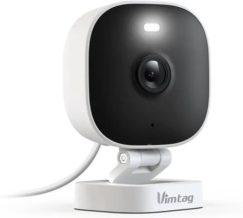 VIMTAG Cámaras 5G/2.4G 4MP para seguridad del hogar, cámara exterior/interior para perro/gato/mascota/niñera/bebé, con cable, visión nocturna a