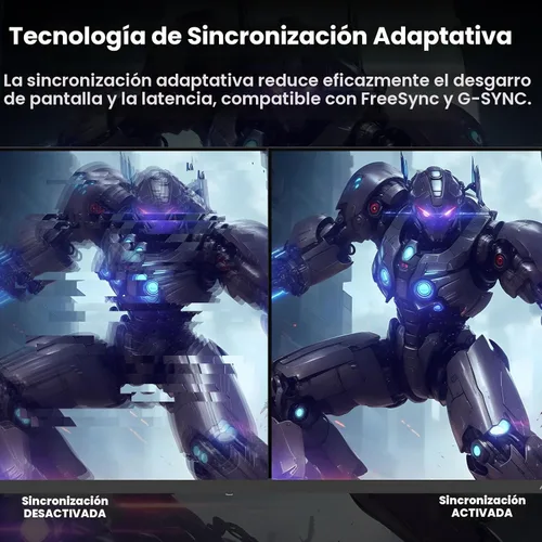 Miniatura 4 de Amzfast Monitor de Gaming de 24 Pulgadas 200Hz FHD 1080p Monitor de Computadora IPS Rápido, 110% sRGB 1ms Soporte HDR Sincronización Adaptativa