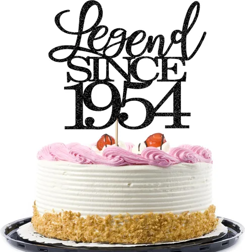 Miniatura 43 de Legend since 1973 - Decoración para pastel de cumpleaños número 53, decoración de pastel de feliz cumpleaños para hombres y mujeres de 53 años
