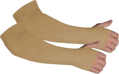 Miniatura 11 de Mangas protectoras de brazo para piel fina de ancianos, moretones, protección solar, hombres, mujeres Negro 2 Par