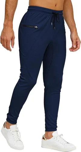 Miniatura 4 de MAIKANONG Pantalones deportivos ajustados para hombre, pantalones de entrenamiento para gimnasio, correr, atletismo, casual