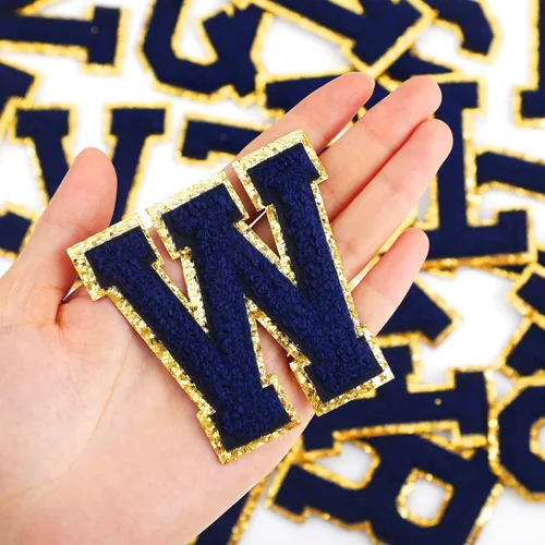 Miniatura 15 de Waydress 26 Piezas Parches de Letras de Felpilla para Planchar de 4.5 Pulgadas Parches de Letras del Alfabeto A-Z de Felpilla para Coser