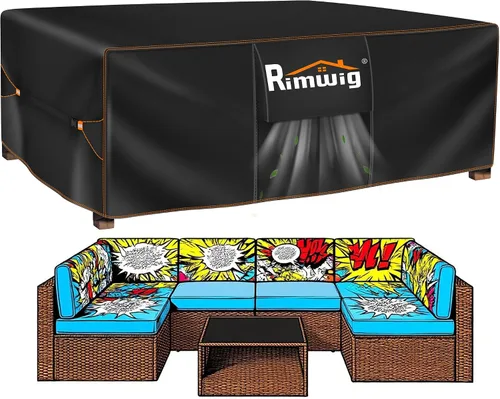Miniatura 8 de Fundas extragrandes impermeables para juego de muebles de patio, liquidación de fundas para muebles de exterior, fundas para juego de sofá