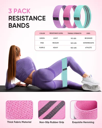 Miniatura 4 de Kit de Pilates para Casa Sensrola, Kit Esencial de Pilates para Mujeres, Juego de Equipo de Pilates con Anillo de Pilates, Bandas de Resistencia