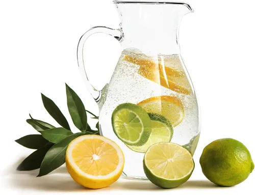 Simax - Jarra pequeña de vidrio de borosilicato de 16 onzas con asa - Jarra Montessori para niños con boquilla para jugo de naranja, leche, té