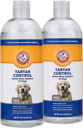 Arm & Hammer para Mascotas Aditivo de Agua Dental para Perros, Control de Sarro | Cuidado Dental para Perros Reduce la Placa y la Acumulación de