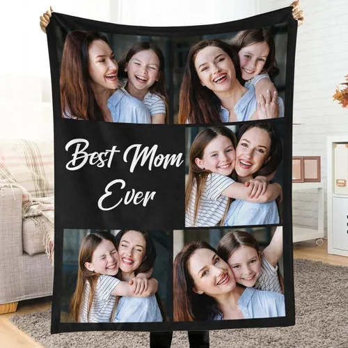 Miniatura 10 de Manta personalizada con foto, manta de felpa con foto personalizada, manta de texto personalizada para novia, novio, esposa, esposo, regalos