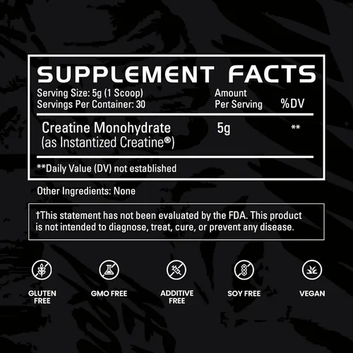 Miniatura 6 de Gains in Bulk Monohidrato de Creatina Instantánea para Mujeres y Hombres, Polvo de Creatina Soluble, Apoya la Construcción Muscular, Fuerza