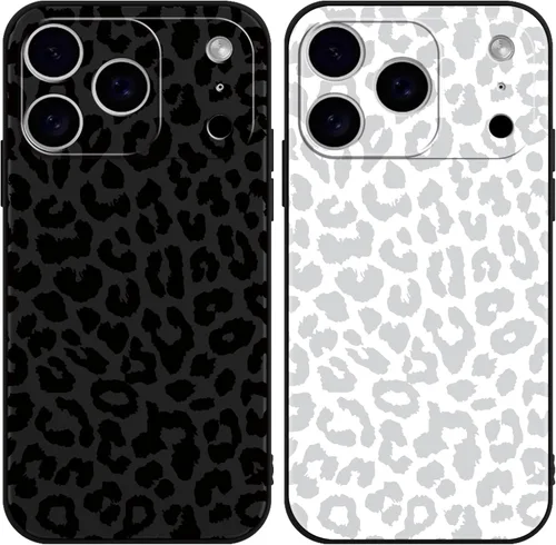Miniatura 52 de Paquete de 2 Fundas de Teléfono Bonitas con Estampado de Guepardo para Apple iPhone 13 Pro Max de 6.7 Pulgadas, Fundas de Diseño