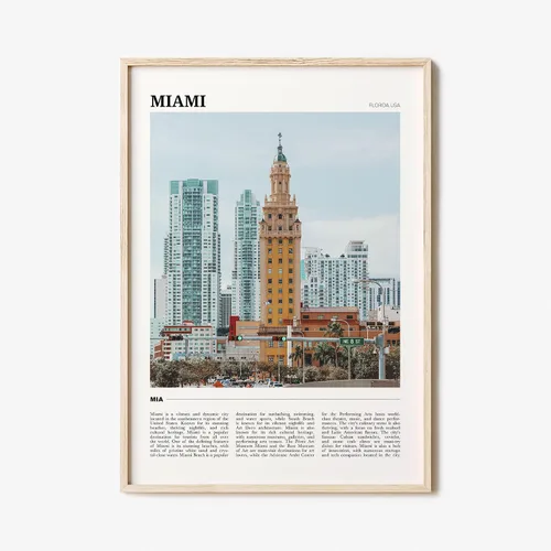 Miami Travel Poster 2, Miami Wall Art, Miami Poster Print, Miami Photo, Miami Decor, Florida, USA