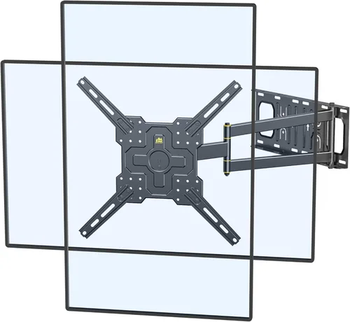 FORGING MOUNT Soporte de TV de esquina con brazo largo de 25.6 pulgadas, soporte vertical vertical de pared para TV de movimiento completo, soporte