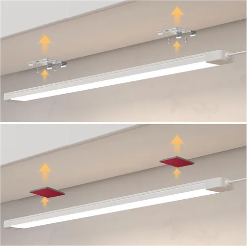 Miniatura 7 de 2 piezas Luces LED bajo gabinete con sensor de movimiento de mano, 16" Iluminación bajo encimera con regulable y 4000K blanco natural, Plug and