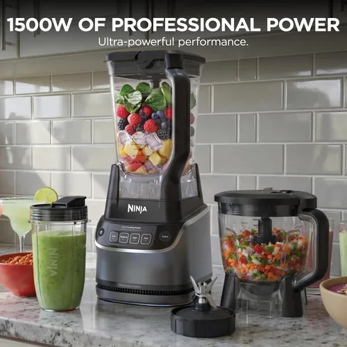 Miniatura 2 de Ninja UltraCrush - Sistema de cocina profesional 1500 W, licuadora de tamaño completo de 72 onzas, procesador de alimentos de 8 tazas y taza